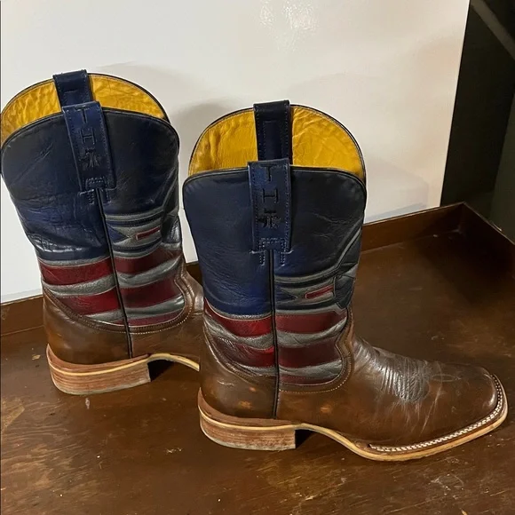 Tin Haul Brown and Blue Cowboy Boots - Picture 6 of 7